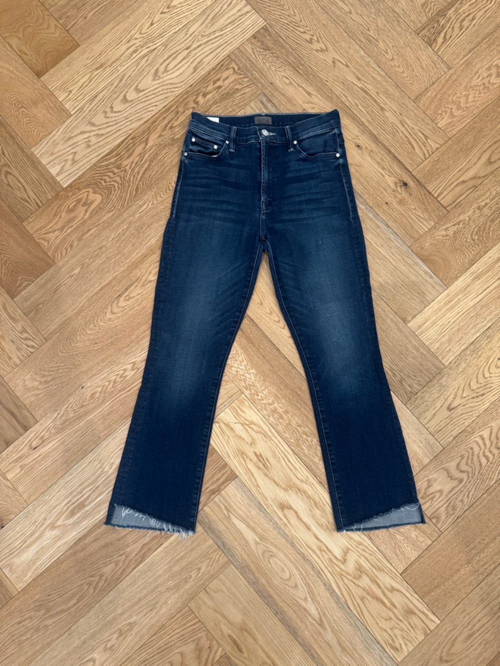 MOTHER Dark Indigo High-Rise Skinny Jeans
